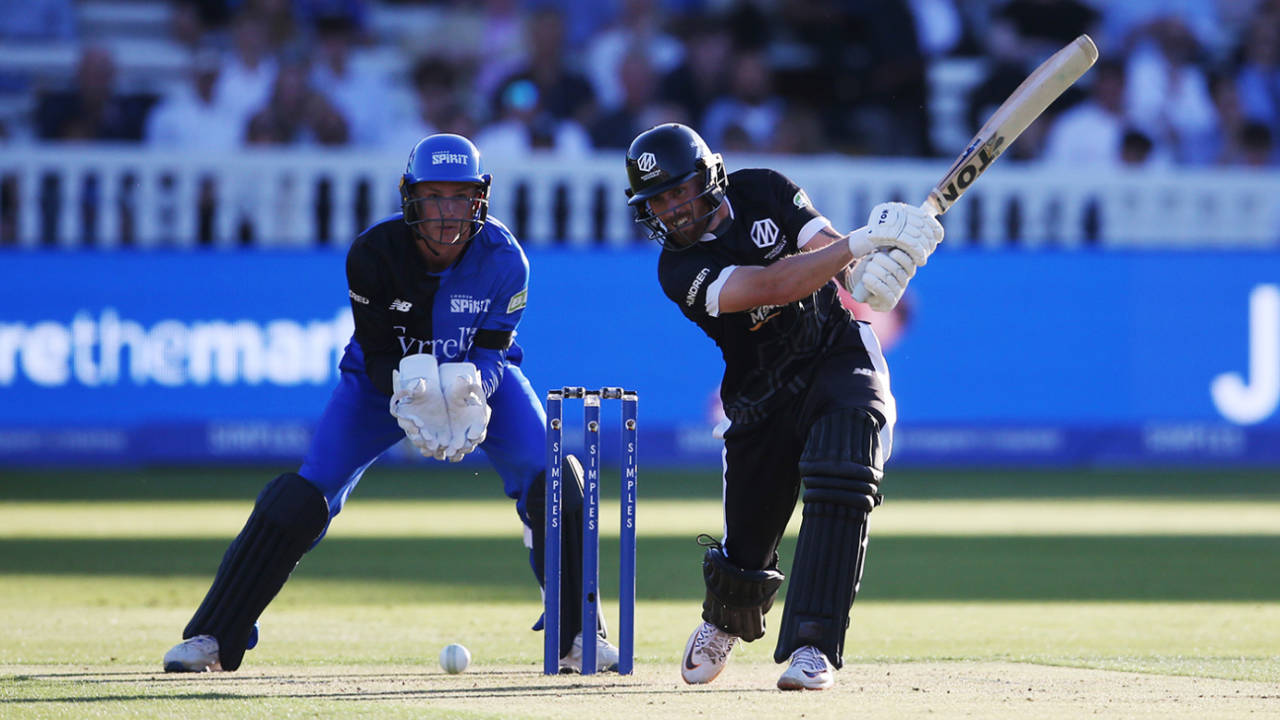 Phil Salt on his way to fifty, Men's Hundred, London Spirit Men vs Manchester Originals, Lord's, August 09, 2024 