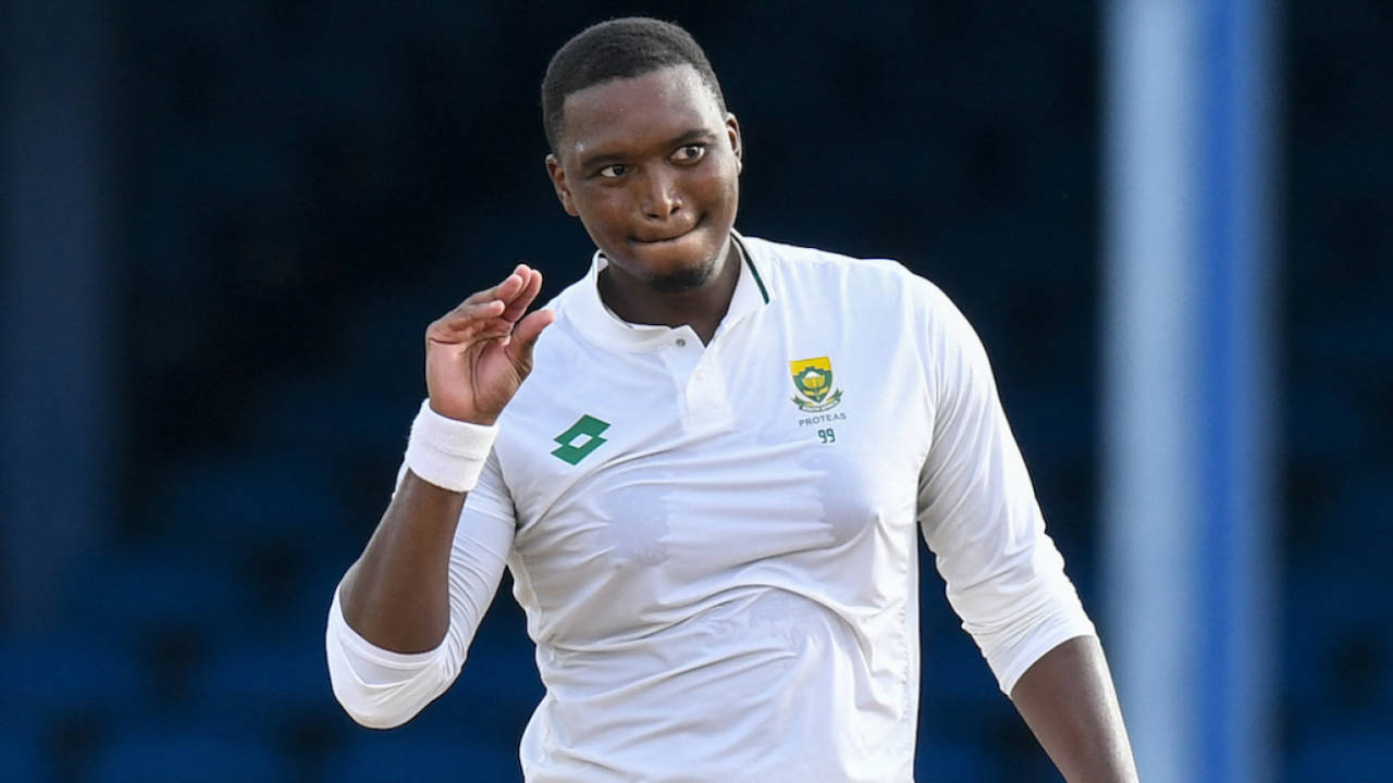 Lungi Ngidi signalled Jayden Seales a send-off, West Indies vs South Africa, 1st Test, Port-of-Spain, day 4, August 10, 2024