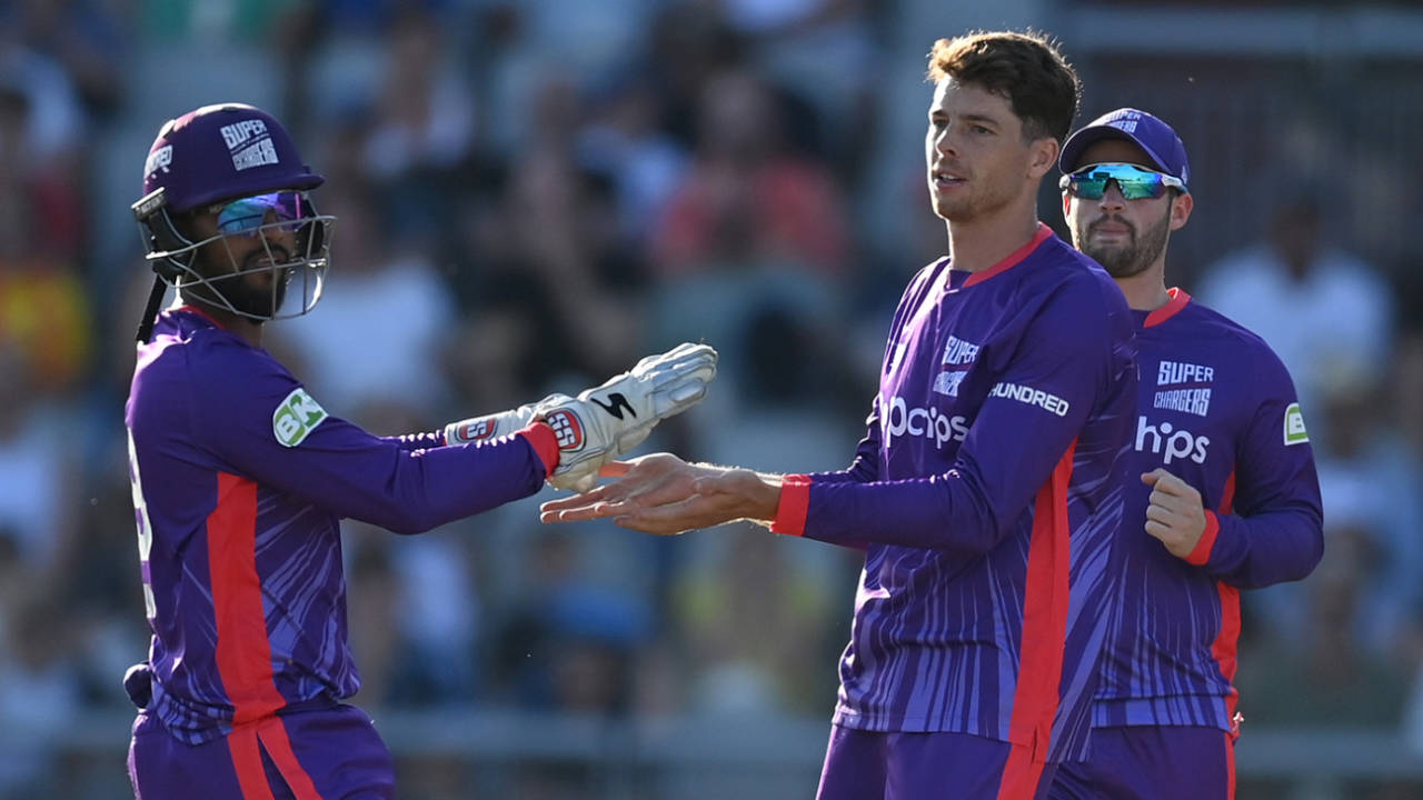 Mitchell Santner took three wickets to slow the Originals down, Manchester Originals vs Northern Superchargers, The Hundred (men's), Emirates Old Trafford, August 11, 2024