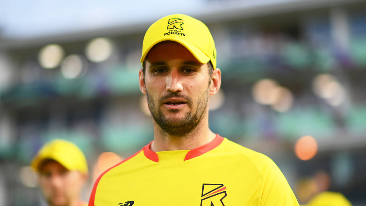 Lewis Gregory looks on, Men's Hundred, Oval Invincibles vs Trent Rockets, The Kia Oval, August 21, 2023