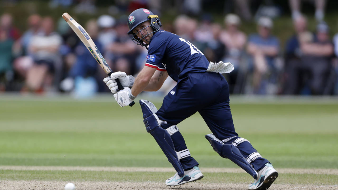Josh Bohannon whips off his pads through square leg, Lancashire vs Durham, Metro Bank One-Day Cup, Sedbergh, July 24, 2024