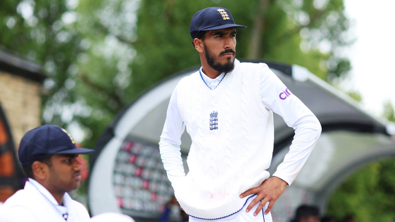 Warwickshire's Hamza Shaikh on England Under-19s duty, England vs Sri Lanka, 2nd U19 Test, Cheltenham, July 16, 2024