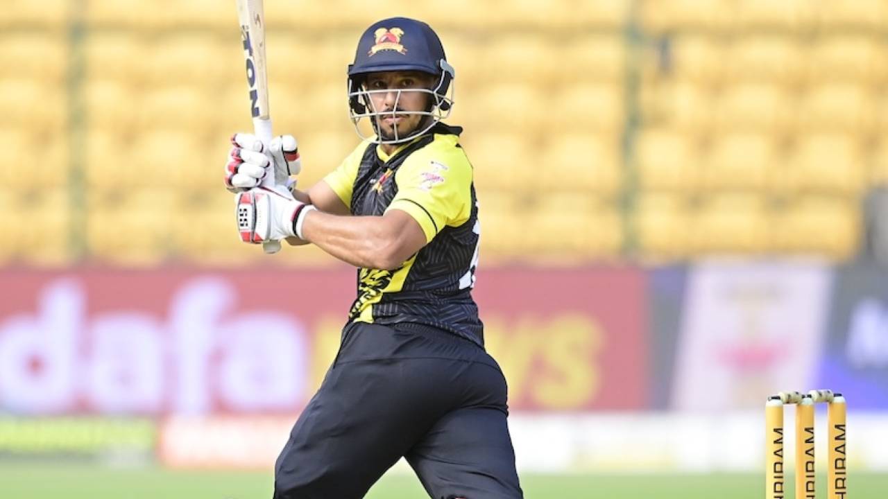 Abhinav Manohar made 55 off 36 balls, Gulbarga Mystics vs Shivamogga Lions, Maharaja T20, Bengaluru, August 21, 2024