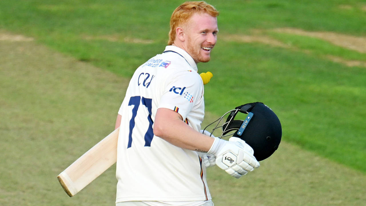 Jordan Cox raced to a 92-ball century, Hampshire vs Essex, County Championship, Utilita Bowl, August 23, 2024