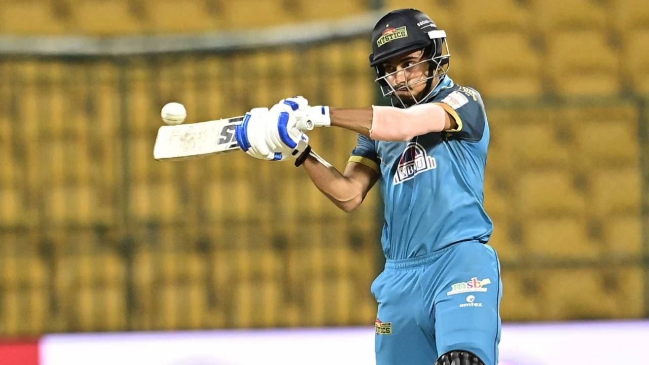 Praveen Dubey blasted 47 not out off 24 to help Gulbarga win, Gulbarga Mystics vs Mangalore Dragons, Maharaja T20 Trophy, Bengaluru, August 23, 2024