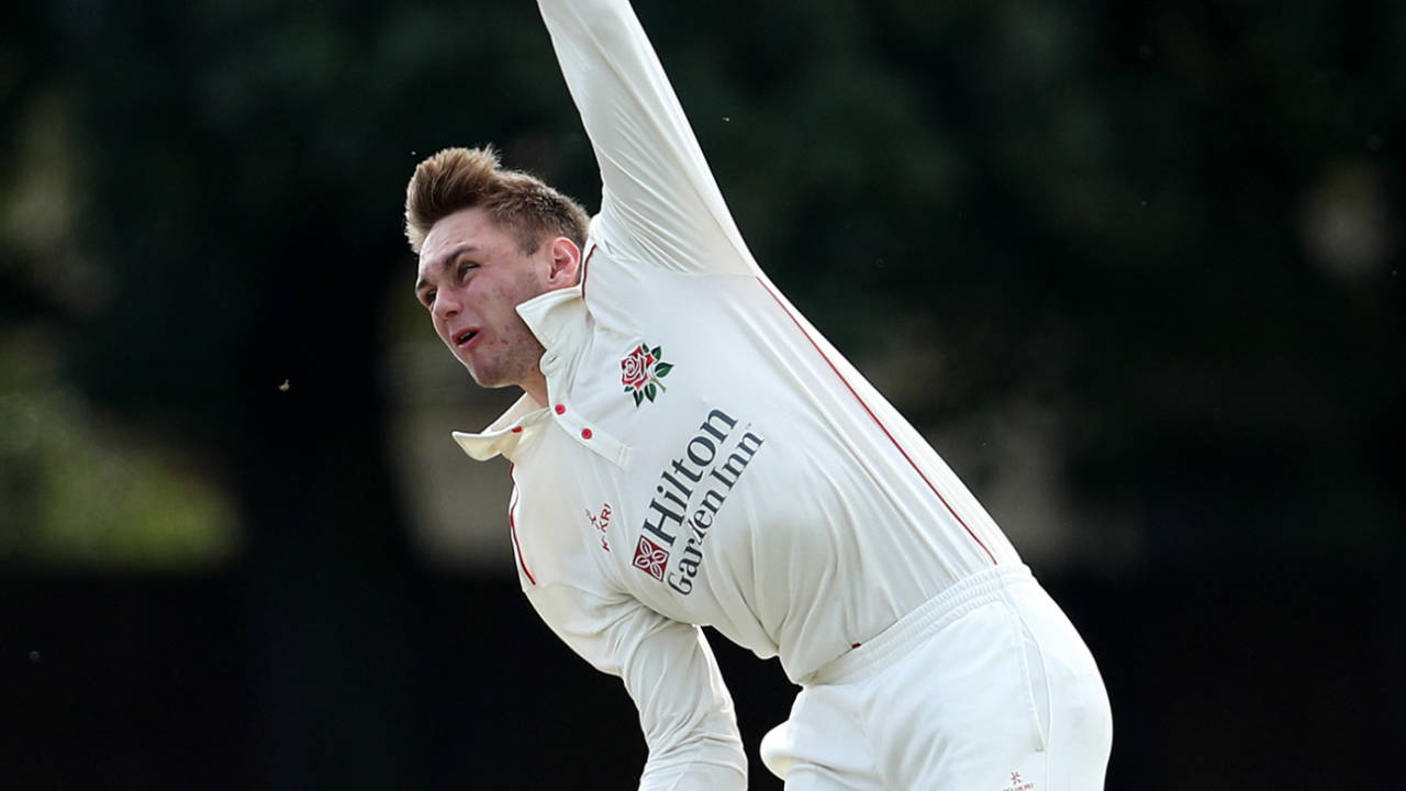Jack Morley wheels away for Lancashire, Bob Willis Trophy, Lancashire v Derbyshire, Liverpool Cricket Club, September 09, 2020
