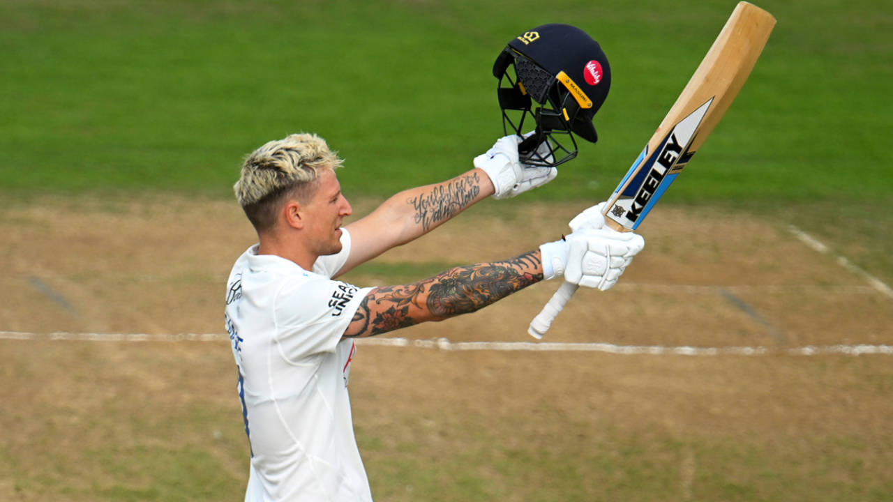 Brydon Carse made his second first-class hundred, Somerset vs Durham, County Championship, Taunton, August 31, 2024