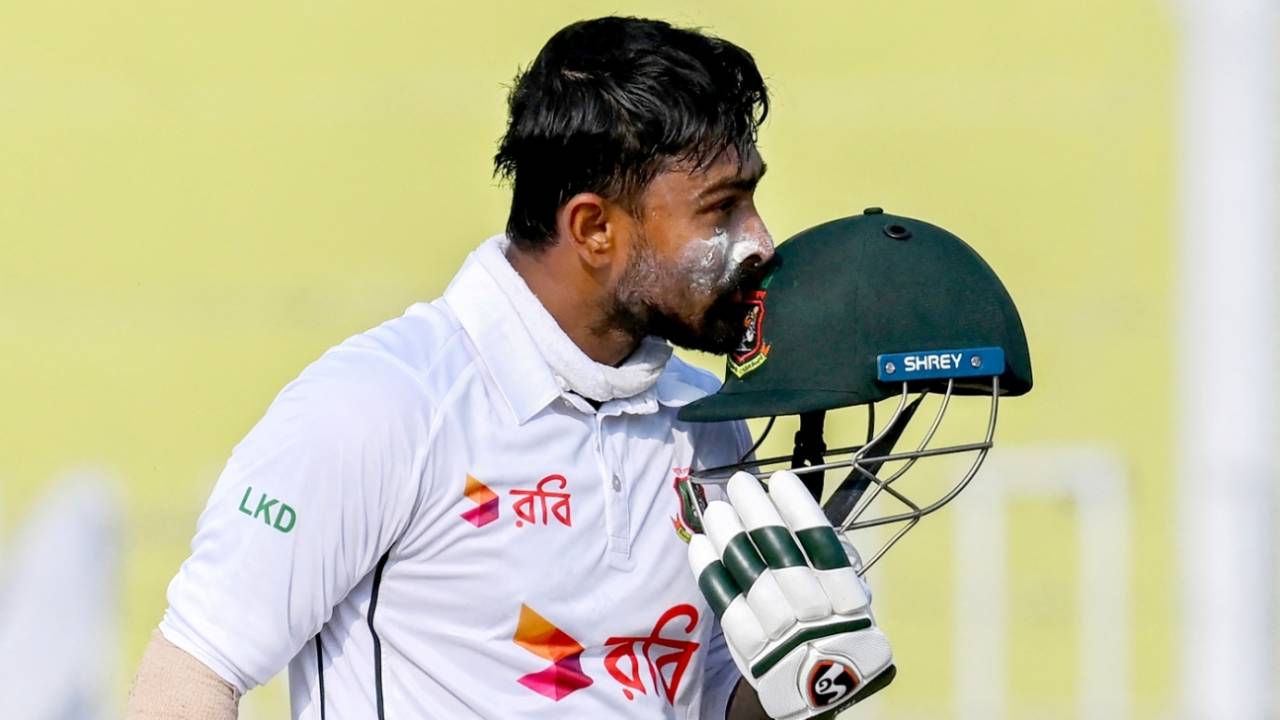 Litton Das brought up his century off 171 balls, Pakistan vs Bangladesh, 2nd Test, Rawalpindi, 3rd day, September 1, 2024