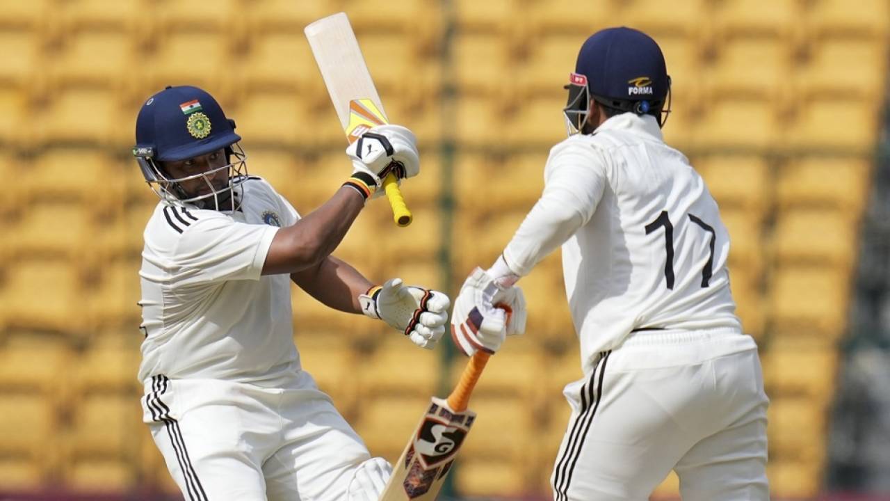 Sarfaraz Khan and Rishabh Pant shared a 72-run stand off just 55 balls, India A vs India B, Duleep Trophy 2024-25, Bengaluru, 3rd day, September 7, 2024