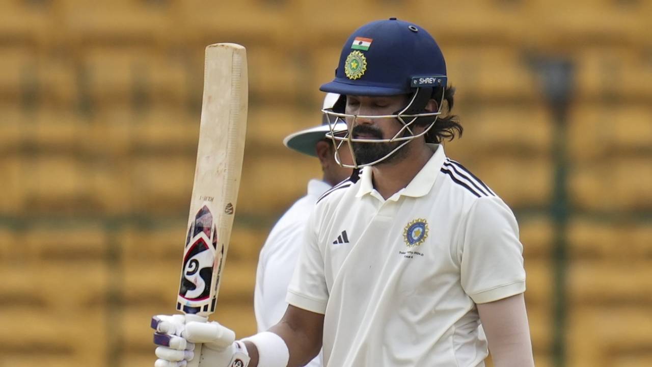 KL Rahul had to fight hard to get to his half-century, India A vs India B, Duleep Trophy 2024-25, Bengaluru, 4th day, September 8, 2024