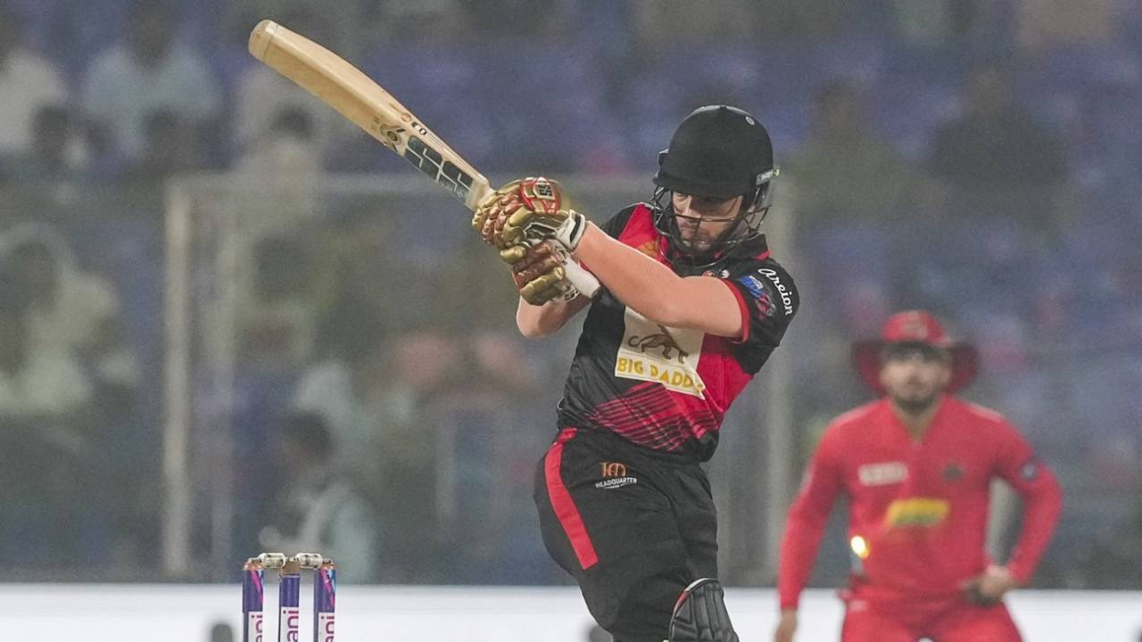 Anuj Rawat whacks the ball into the leg side, Delhi Premier League T20, September 8, 2024