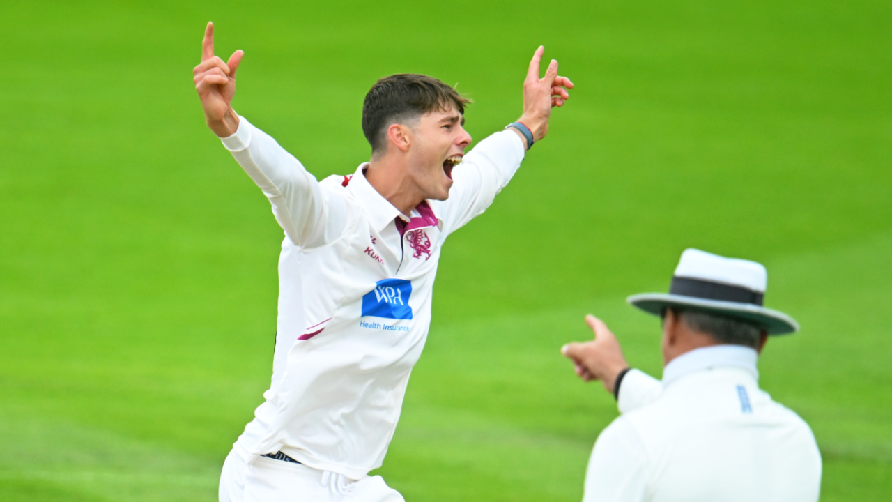 Archie Vaughan was in the wickets for Somerset, Somerset vs Surrey, County Championship, Taunton, September 10, 2024