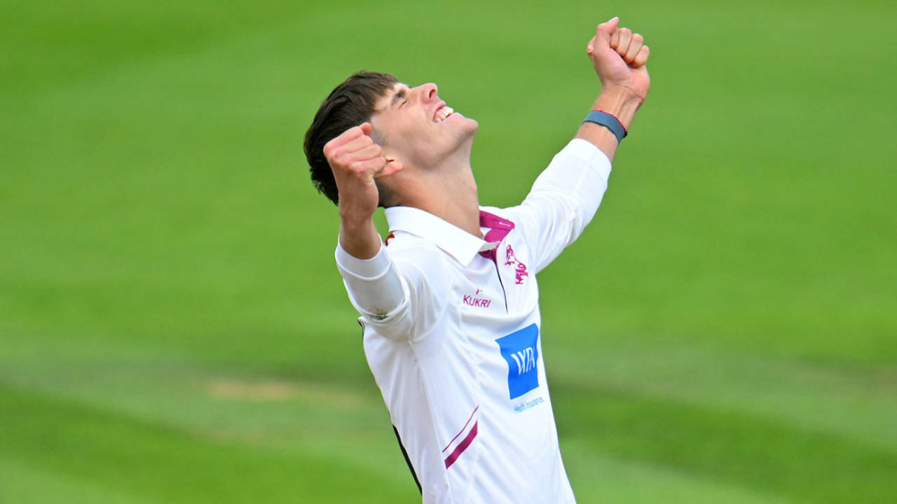 Archie Vaughan finished with six wickets, Somerset vs Surrey, County Championship, Taunton, September 11, 2024