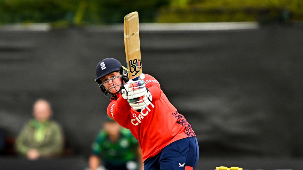Bryony Smith on her way to a half-century, 1st T20I, Ireland vs England, Dublin, September 14, 2024 