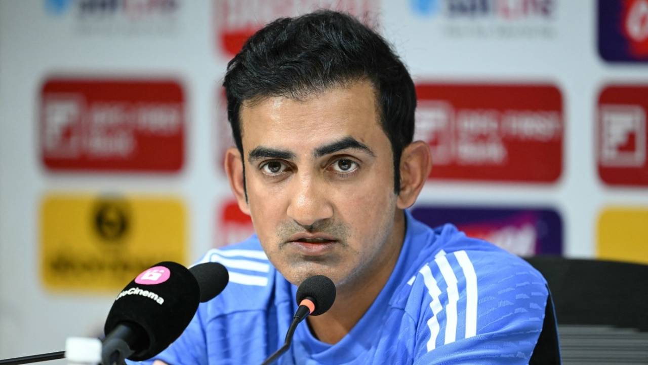 Gautam Gambhir addresses the press ahead of his first Test series in charge, India vs Bangladesh, 1st Test, Chennai, September 18, 2024