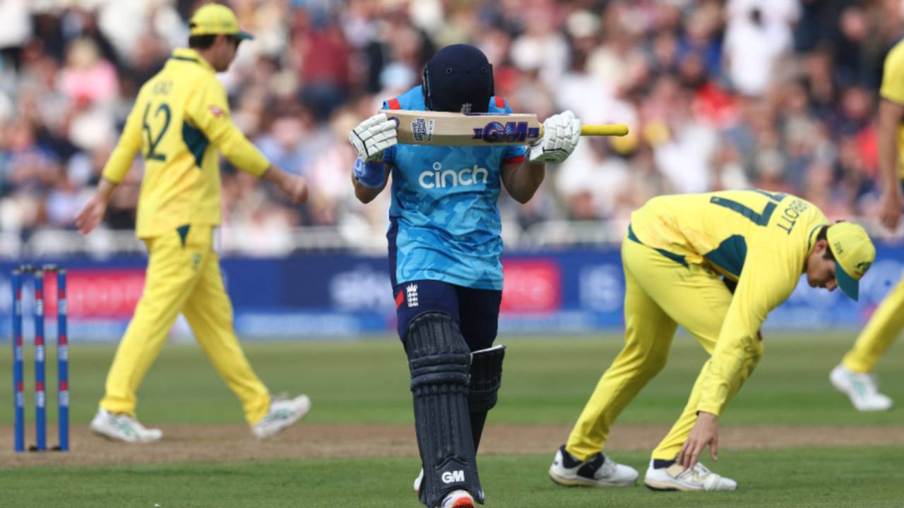 Ben Duckett can't believe what he's done after falling for 95, England vs Australia, 1st ODI, Trent Bridge, September 19, 2024