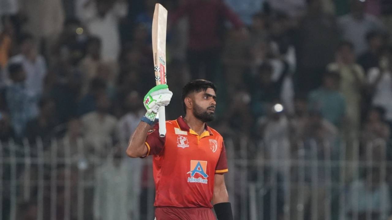Babar Azam scored 104 not out off 100 balls, Stallions vs Dolphins, Champions One-Day Cup, Faisalabad, September 19, 2024