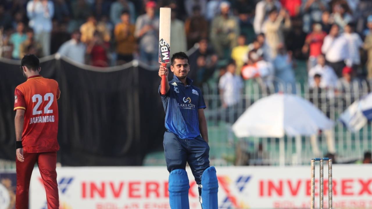 Saim Ayub reached his hundred in 92 balls, Panthers vs Stallions, Faisalabad, Champions One-Day Cup, September 21, 2024