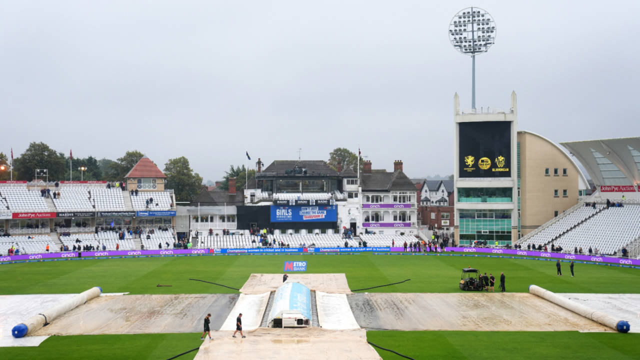 Rain delayed the start of the One-Day Cup final at Trent Bridge, Somerset vs Glamorgan, Metro Bank One-Day Cup Final, Trent Bridge, September 22, 2024