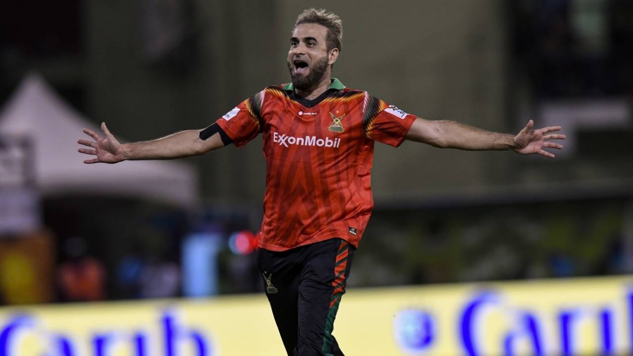Imran Tahir became the first overseas player to 100 CPL wickets, Guyana Amazon Warriors vs Antigua and Barbuda Falcons, CPL, Guyana, September 21, 2024