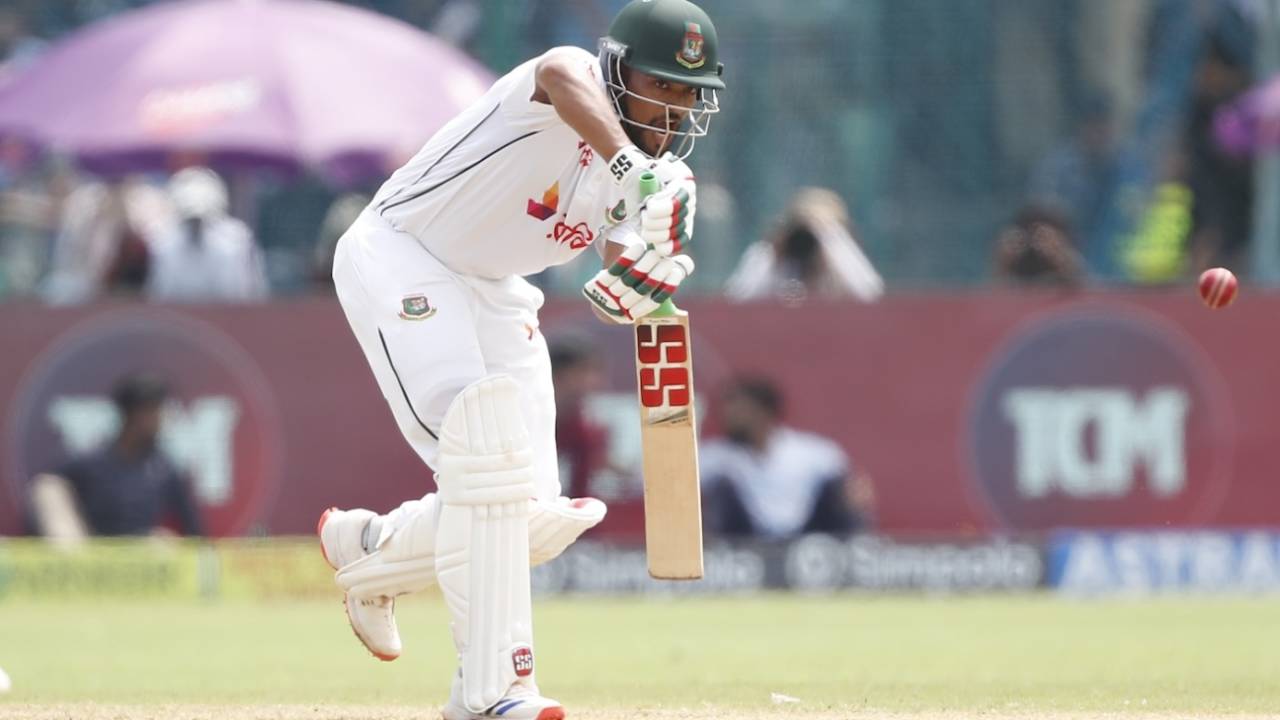 Najmul Hossain Shanto used his feet early in his innings, India vs Bangladesh, 2nd Test, 1st day, Kanpur, September 27, 2024