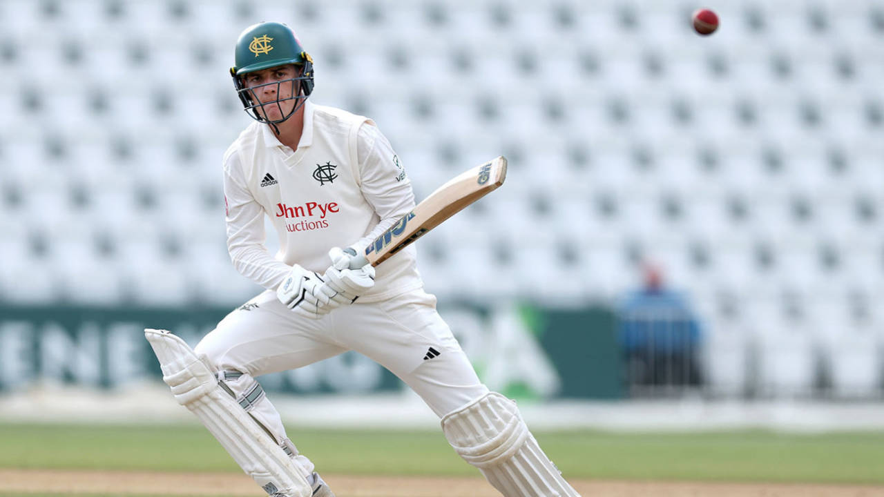 Freddie McCann on his way to a century, Vitality County Championship, Nottinghamshire vs Warwickshire, Trent Bridge, September 27, 2024