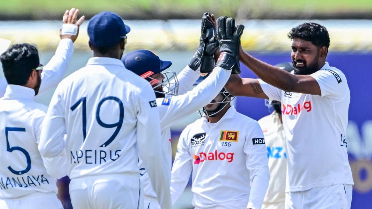 Prabath Jayasuriya struck early on day three, Sri Lanka vs New Zealand, 2nd Test, Galle, 3rd day, September 28, 2024
