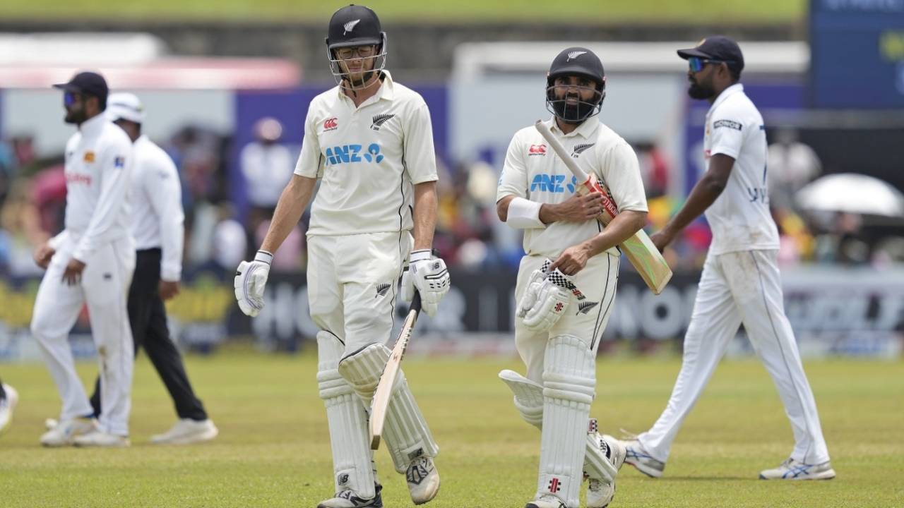 Mitchell Santner and Ajaz Patel frustrated Sri Lanka with a fifty stand for the ninth wicket, Sri Lanka vs New Zealand, 2nd Test, 4th day, Galle, September 29, 2024