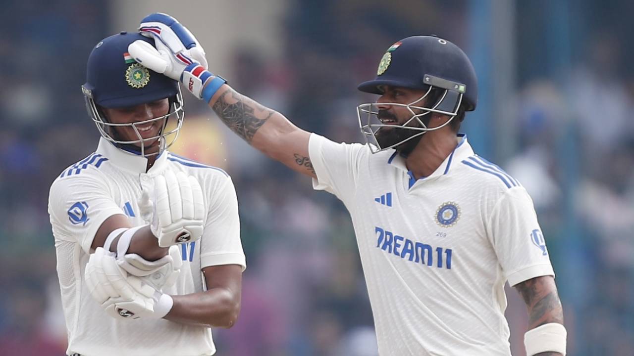 Virat Kohli is clearly happy with what Yashasvi Jaiswal is doing, India vs Bangladesh, 2nd Test, Kanpur, 5th day, October 1, 2024
