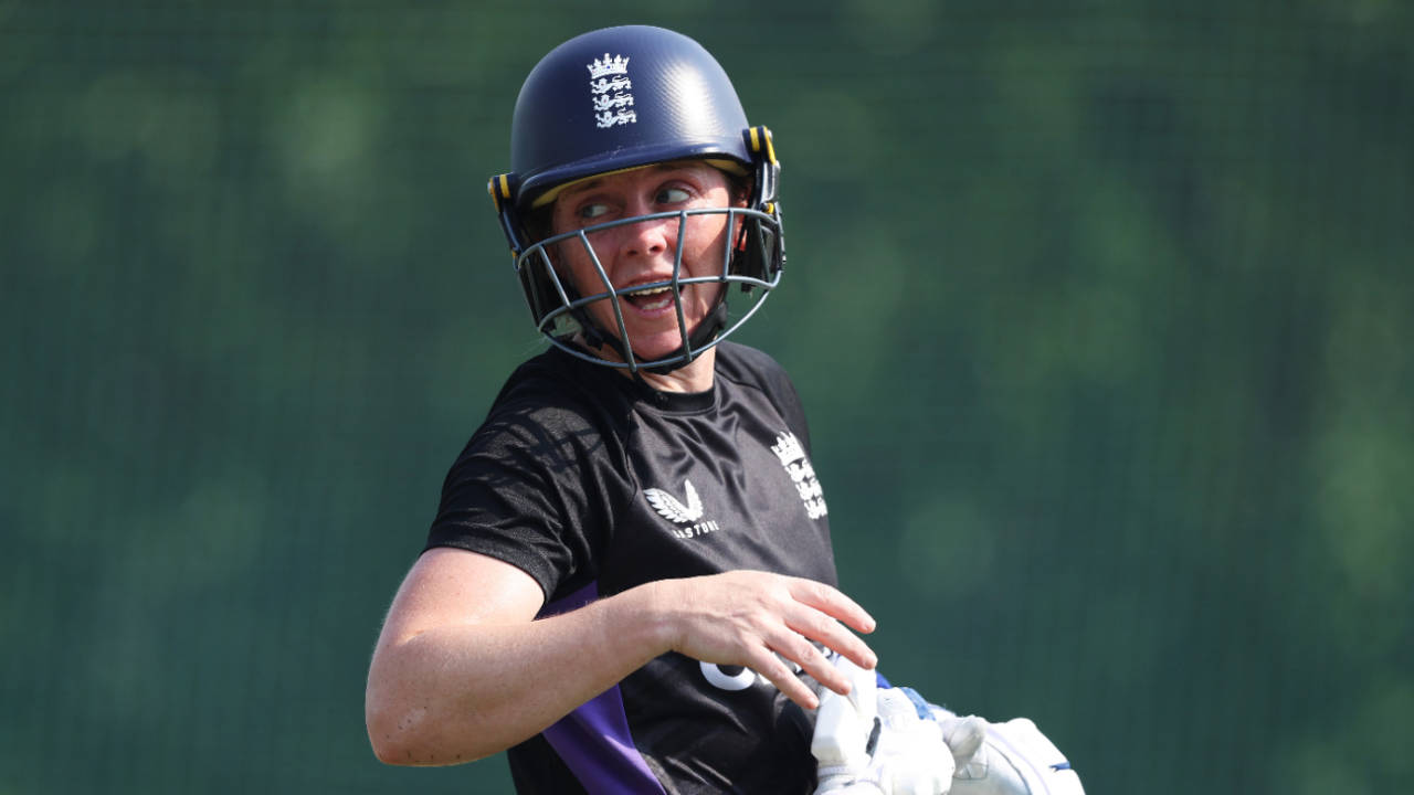 Heather Knight in the nets ahead of England's T20 World Cup campaign, September 27, 2024