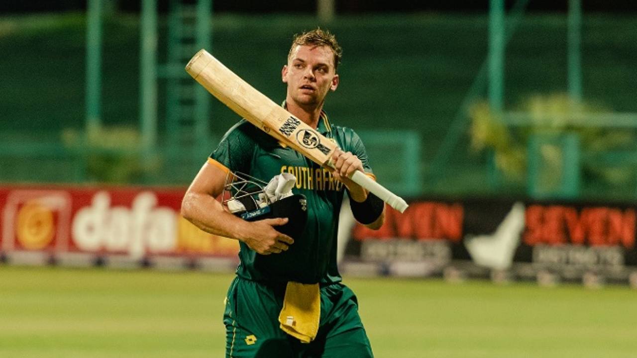 Tristan Stubbs remained unbeaten on 112 off 81 balls - his maiden ODI century, Ireland vs South Africa, 2nd ODI, Abu Dhabi, October 4, 2024