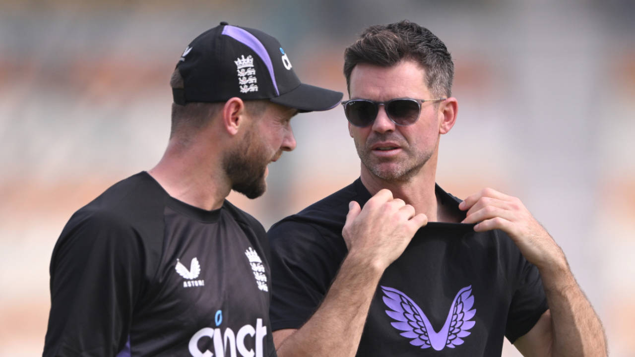 James Anderson linked up with the England squad on day two, Pakistan vs England, 1st Test, Multan, 2nd day, October 8, 2024
