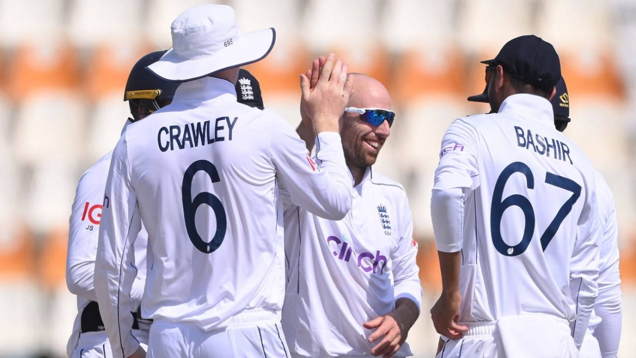 Jack Leach picked up a four-wicket haul in the third innings, Pakistan vs England, 1st Test, Multan, 5th day, October 11, 2024