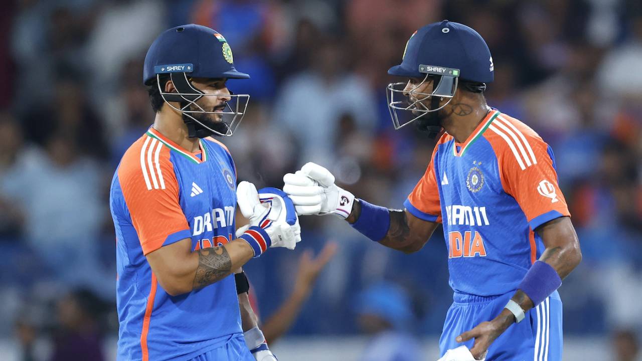 Hardik Pandya and Riyan Parag added 70 off 26 balls for the fourth wicket, India vs Bangladesh, 3rd T20I, Hyderabad, October 12, 2024