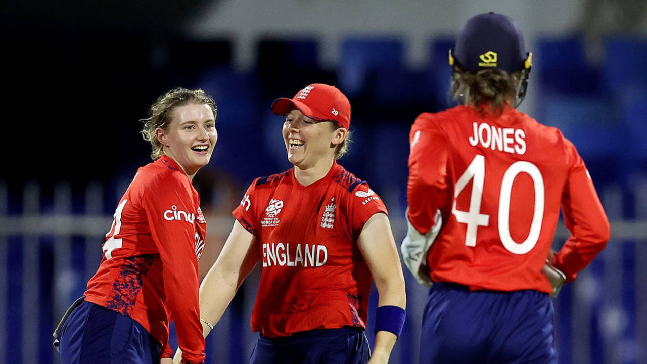 Charlie Dean celebrates a wicket, ICC Women's T20 World Cup, England vs South Africa, Sharjah Cricket Stadium, October 07, 2024