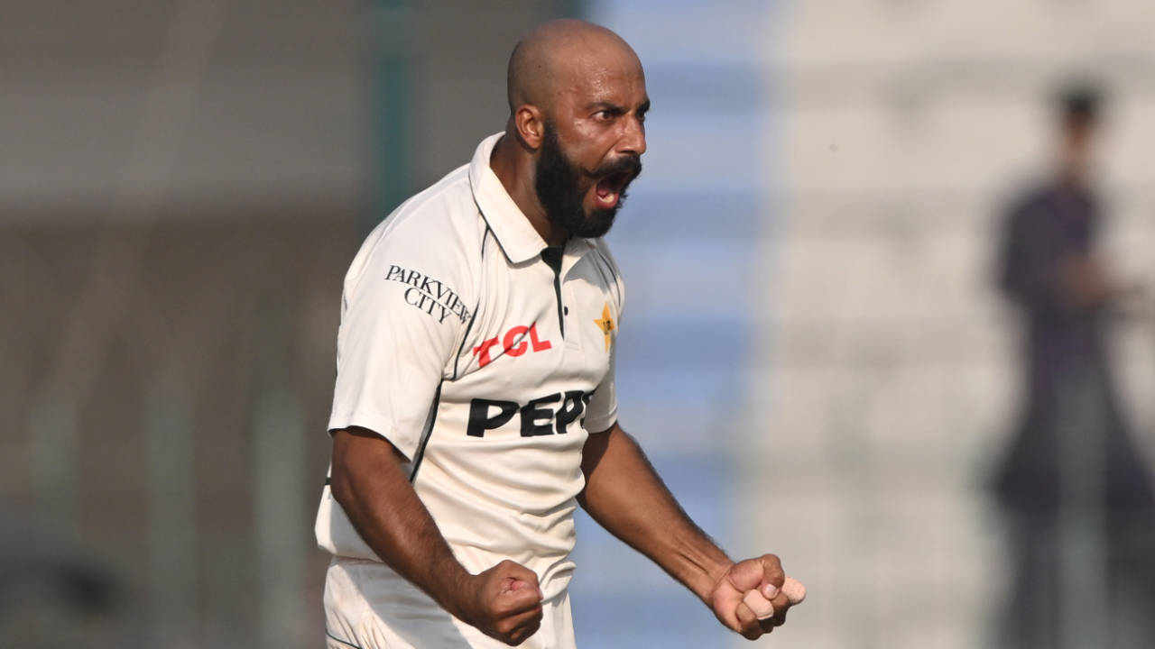 Sajid Khan is pumped up after dismissing Ollie Pope, Pakistan vs England, 2nd Test, Multan, 2nd day, October 16, 2024