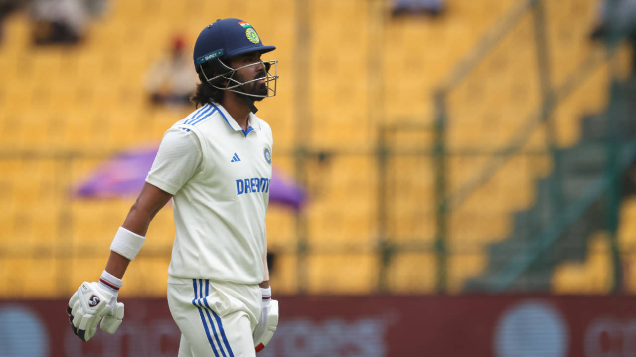 KL Rahul was out for a six-ball duck, India vs New Zealand, 1st Test, Bengaluru, 2nd day, October 17, 2024