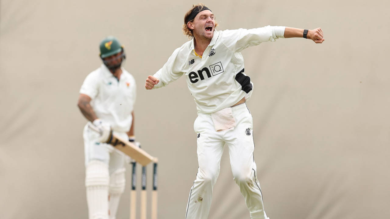 Corey Rocchiccioli made inroads during the first session, Western Australia vs Tasmania, Sheffield Shield, WACA, October 20, 2024
