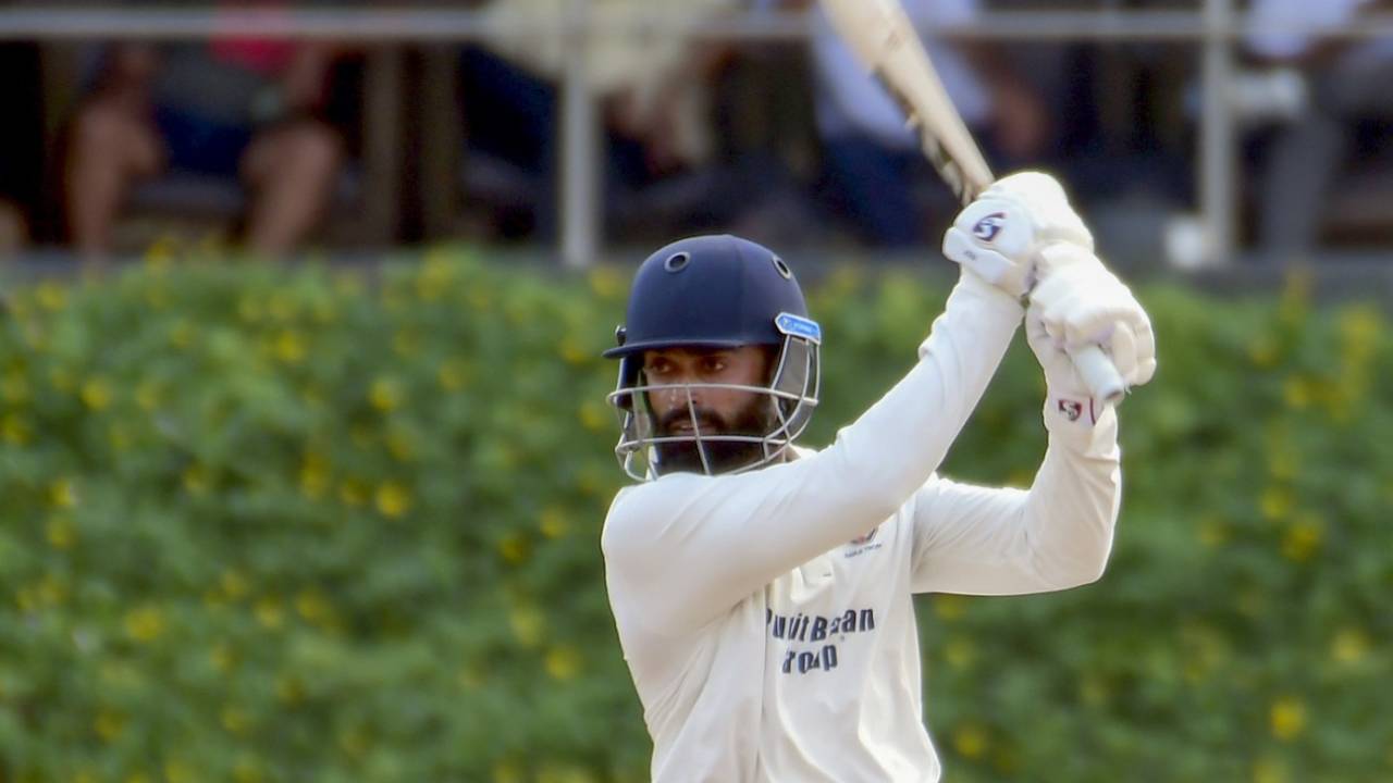 Ankit Bawne hits through the off side, Mumbai vs Maharashtra, Sharad Pawar Cricket Academy, day 3, Ranji Trophy, October 20, 2024