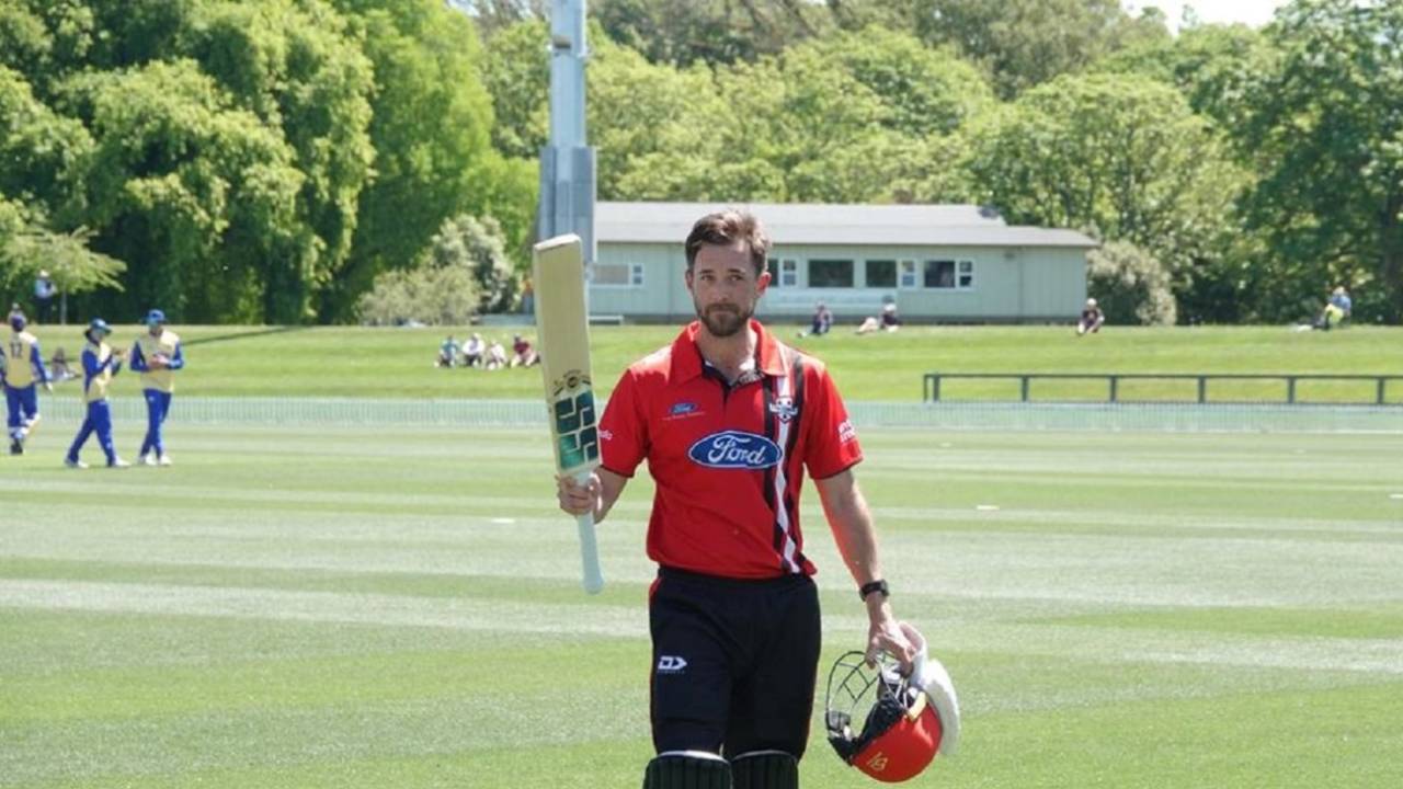 Chad Bowes marked his 100th List A game with a double-century, Canterbury vs Otago, Ford Trophy, Christchurch, October 23, 2024
