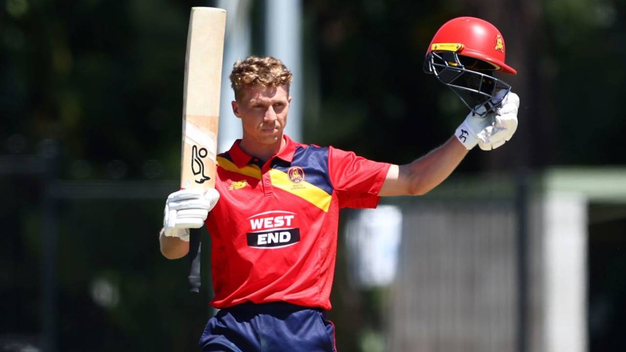 Nathan McSweeney made a stunning 137 out of his team's 218, Queensland vs South Australia, Australia One-Day Cup, Allan Border Field, October 25, 2024