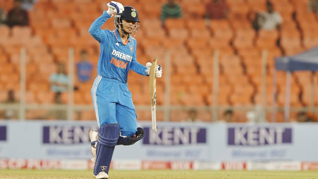 Smriti Mandhana celebrates her eighth ODI ton, India vs New Zealand, 3rd Women's ODI, Ahmedabad, October 29, 2024