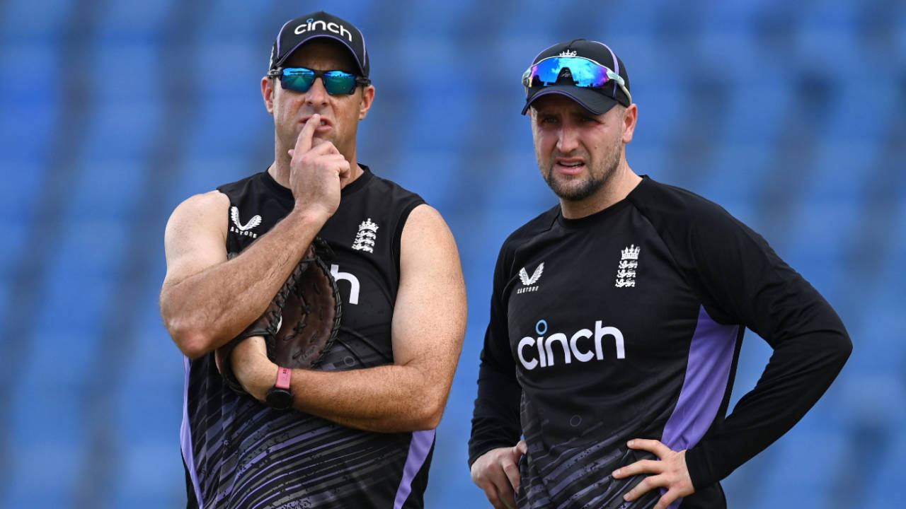 Marcus Trescothick and Liam Livingstone oversee training in Antigua, West Indies vs England, ODI series, October 30, 2024