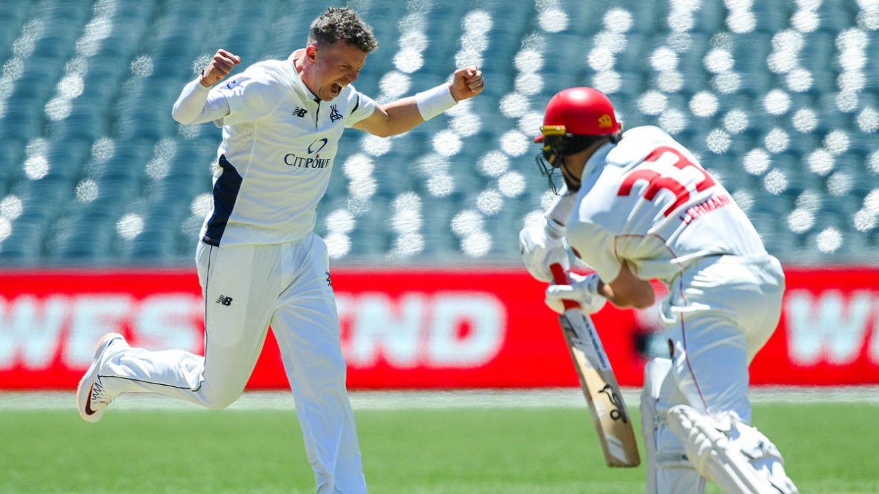 Peter Siddle led Victoria's attack with three wickets, South Australia vs Victoria, Sheffield Shield, Adelaide Oval, November 1, 2024