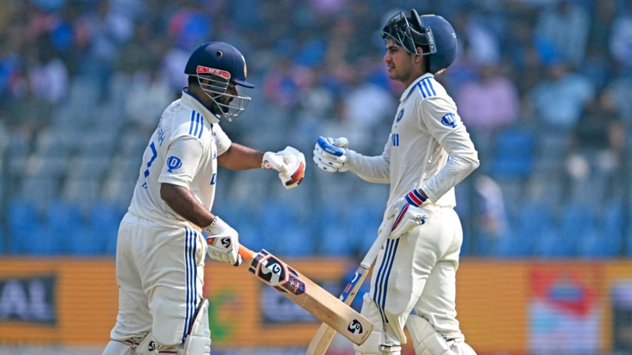 Shubman Gill and Rishabh Pant brought up their fifties on second morning, India vs New Zealand, 3rd Test, Mumbai, 2nd day, November 2, 2024