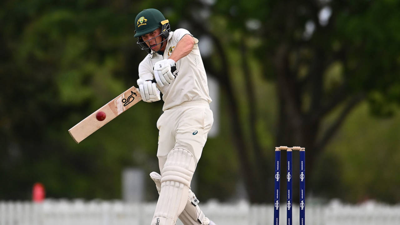 Nathan McSweeney played another impressive innings, Australia A vs India A, 1st four-day game, Mackay, November 2, 2024