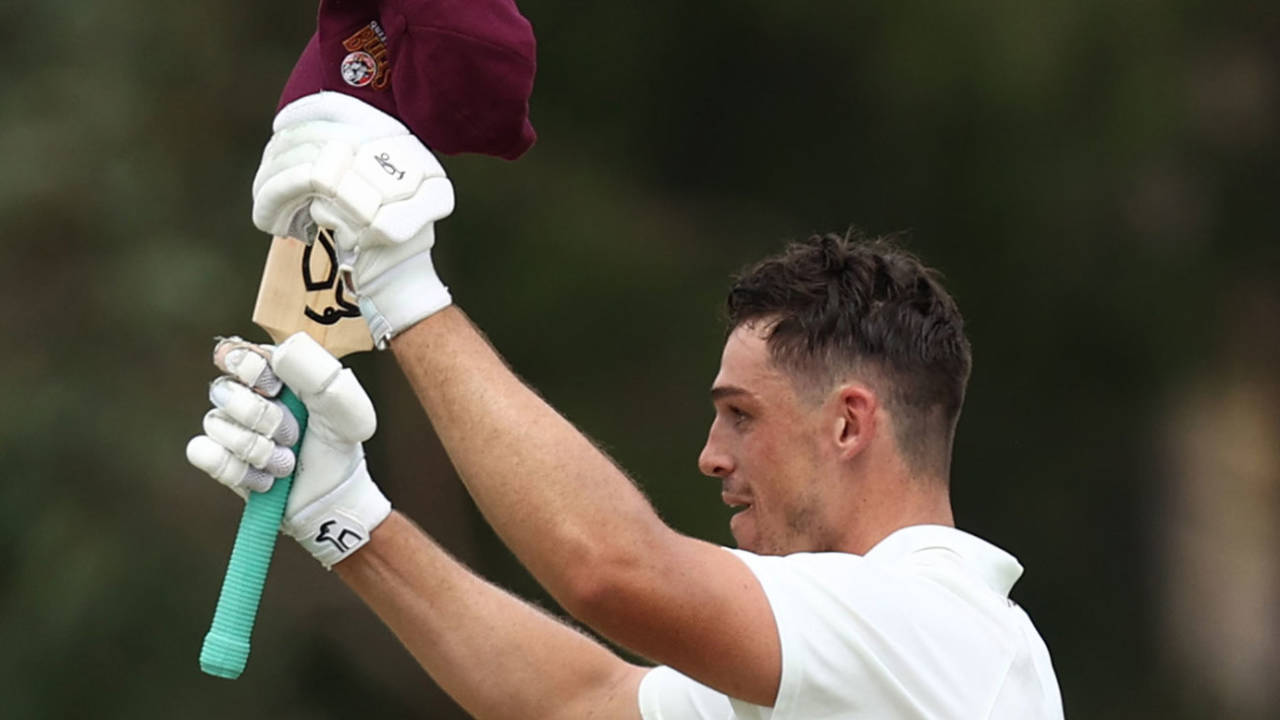 Angus Lovell brought up a maiden first-class century, New South Wales vs Queensland, Sheffield Shield, Cricket Central, November 3, 2024