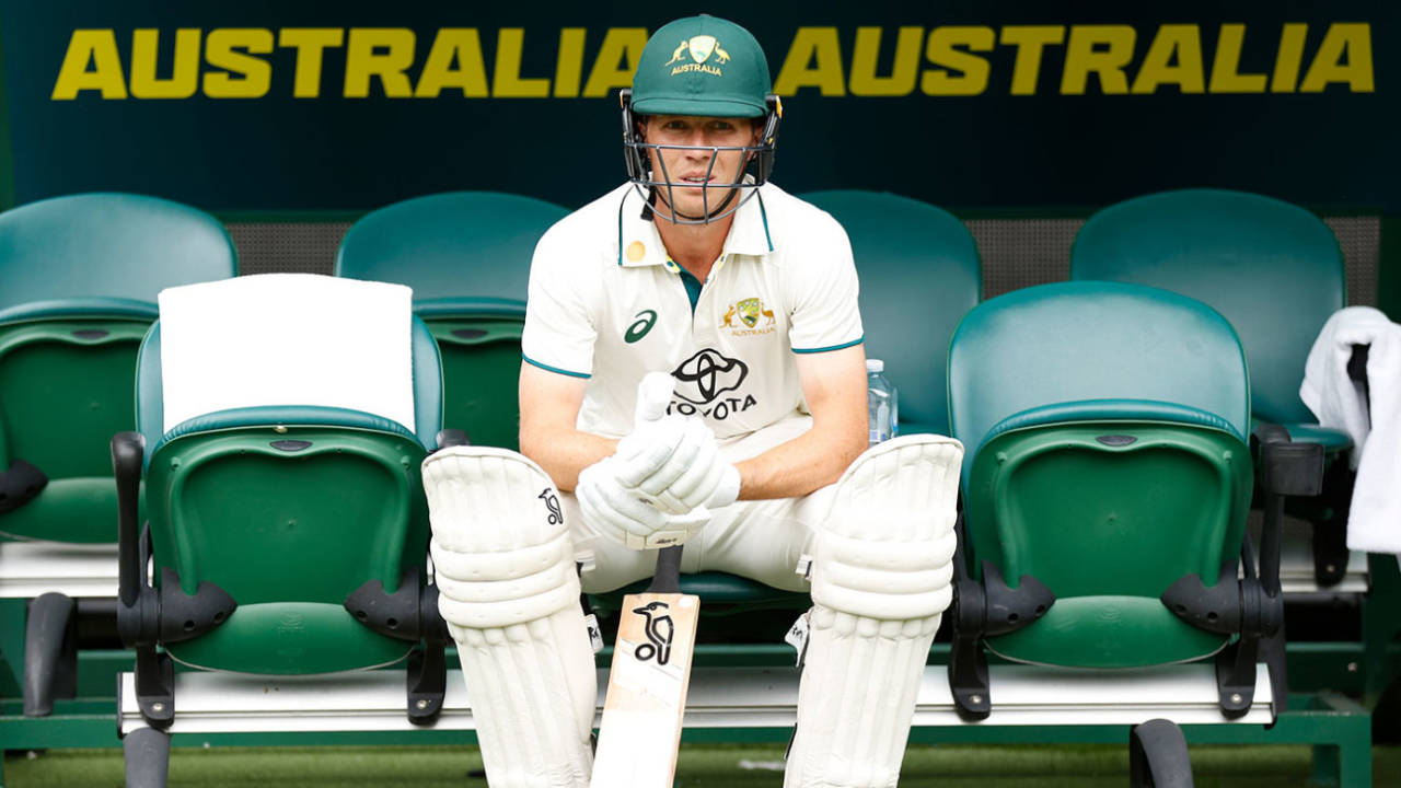 Nathan McSweeney prepares to open the batting, Australia A vs India A, 2nd four-day game, MCG, November 7, 2024