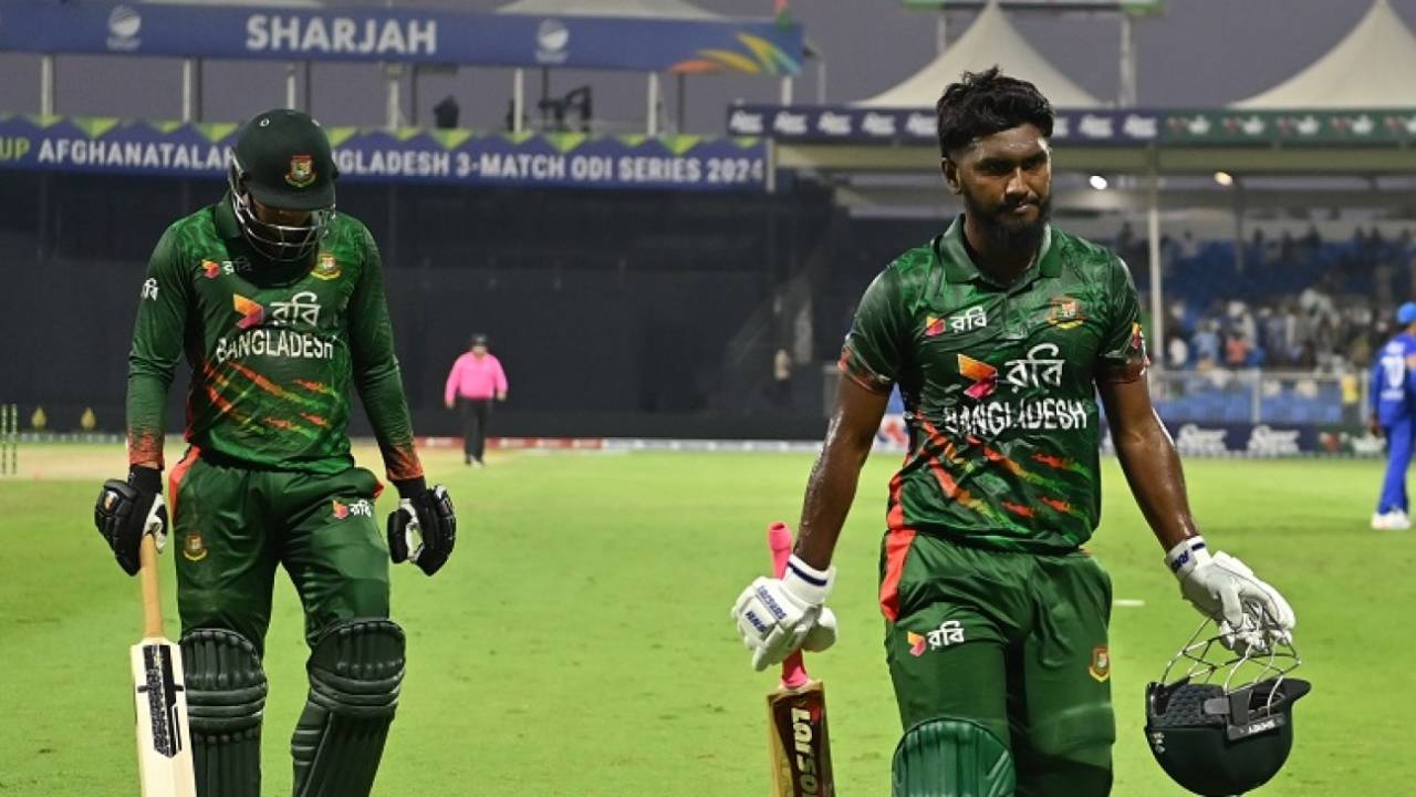 Debutant Jaker Ali made a quick-fire 27-ball 37, Afghanistan vs Bangladesh, 2nd ODI, Sharjah, November 9, 2024