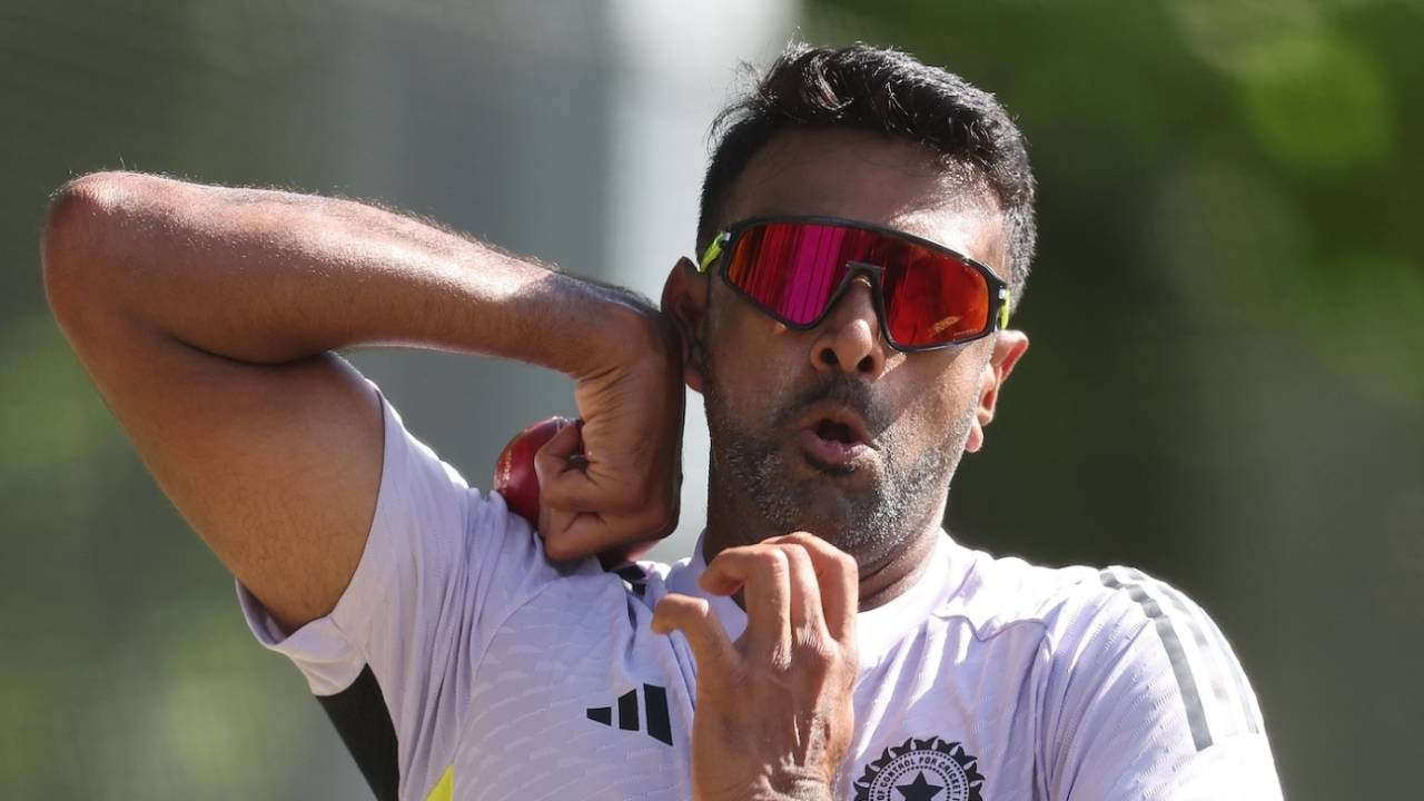 R Ashwin has a bowl in the nets, Australia vs India, 1st Test, Perth, November 13, 2024